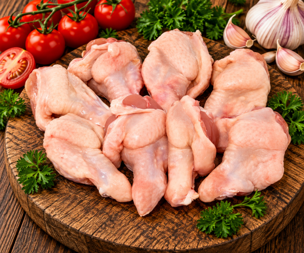 Rustic Chicken Wings with Fresh Garnishes Kipborrelhapjes
