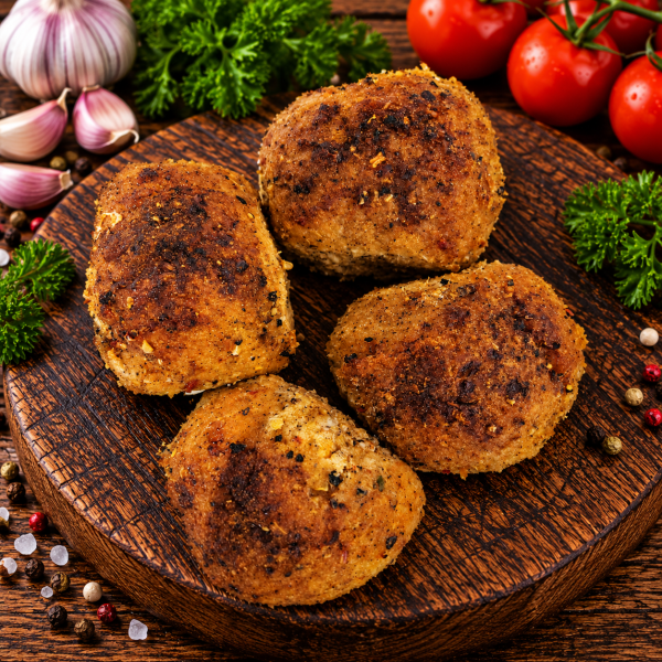 Gegrilde kipgehaktballen groot