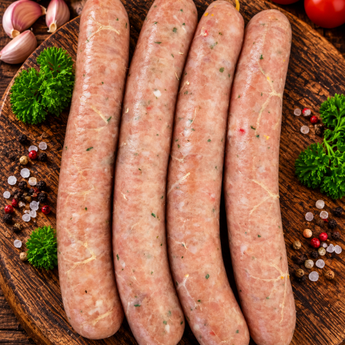 Rustic Raw Sausages with Herbs and Garlic Kipbraadworstjes