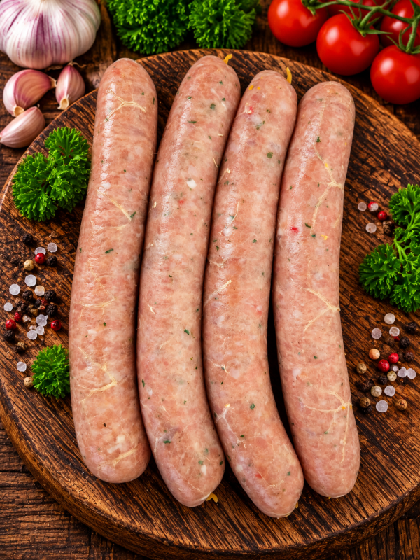 Rustic Raw Sausages with Herbs and Garlic Kipbraadworstjes